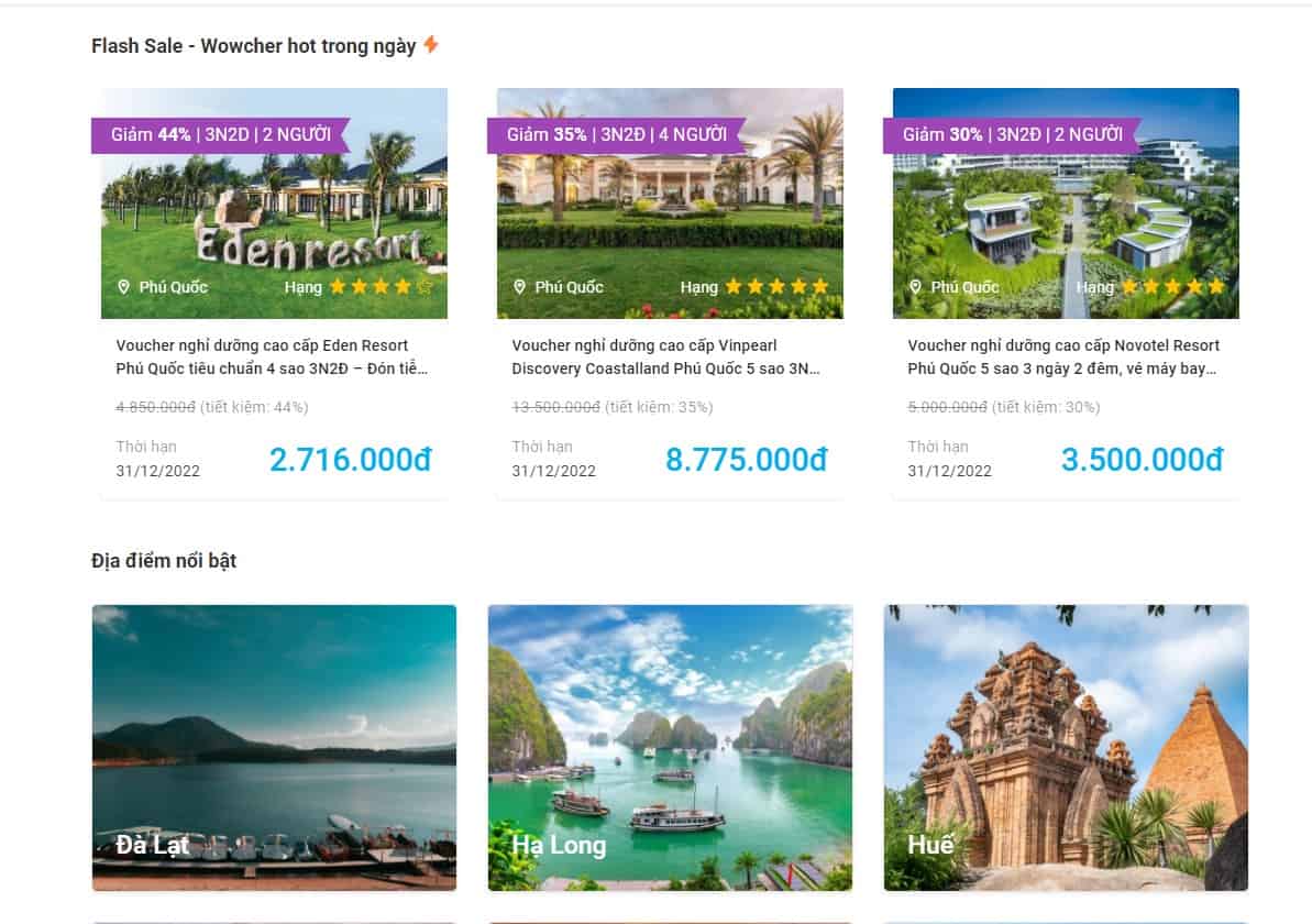 Bước 1: mô tả tìm kiếm voucher