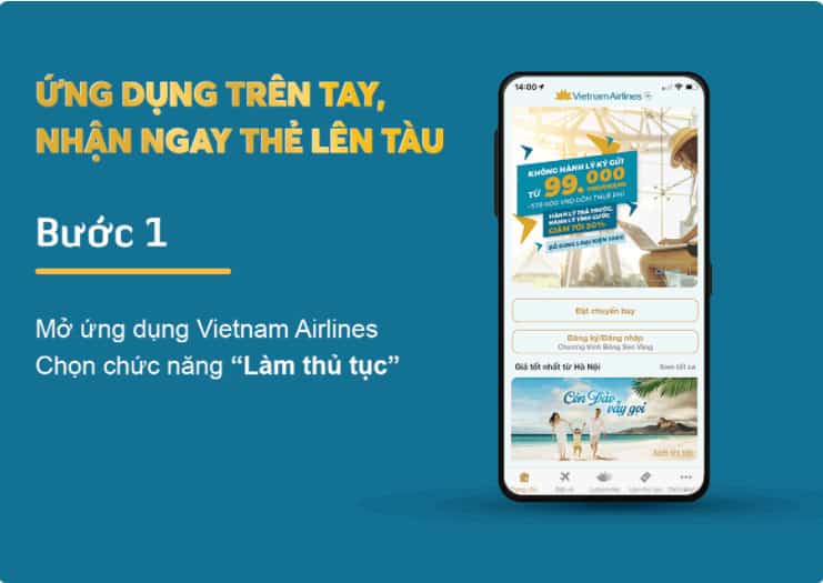 Check in Vietnam Airlines - tải app