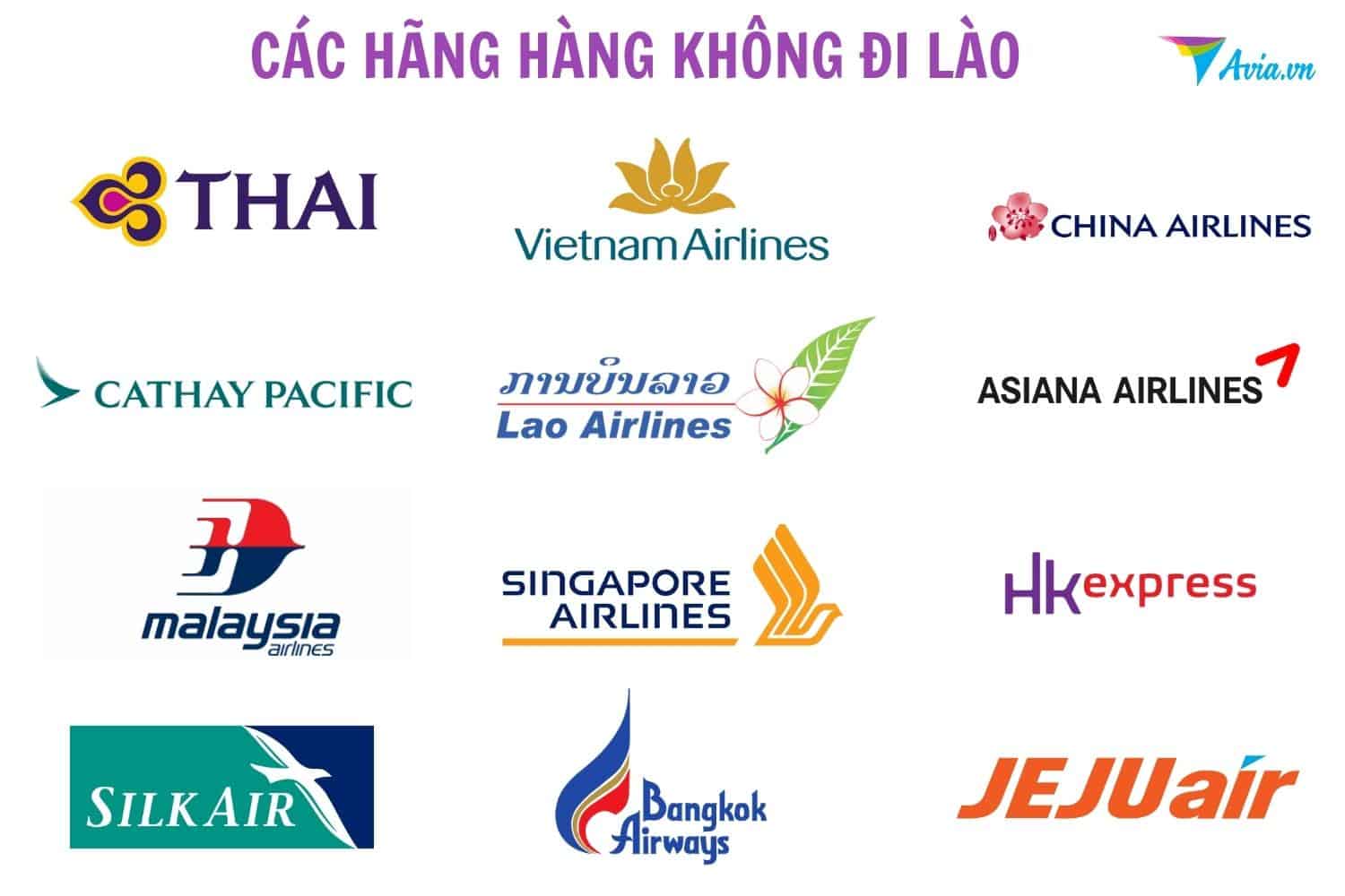 Các hãng hàng không bay đi Lào