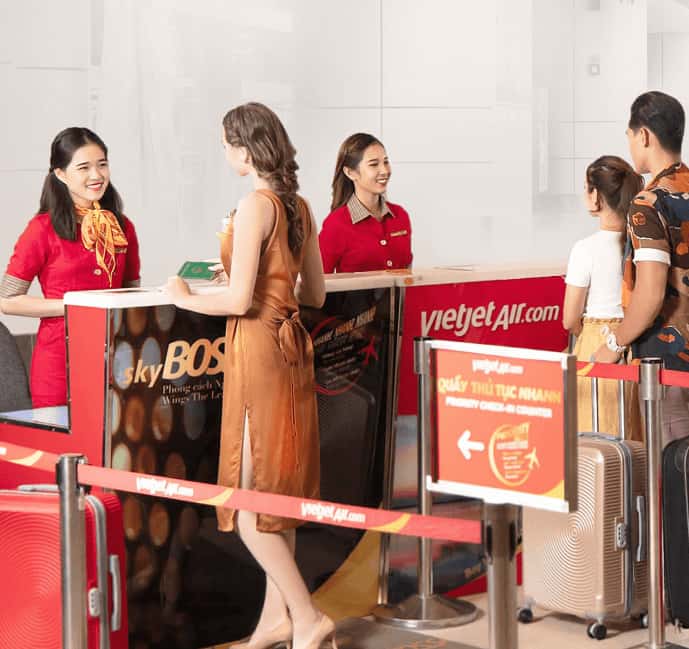Làm thủ tục lên máy bay Vietjet Air- Review trải nghiệm chuyến bay Vietjet Air