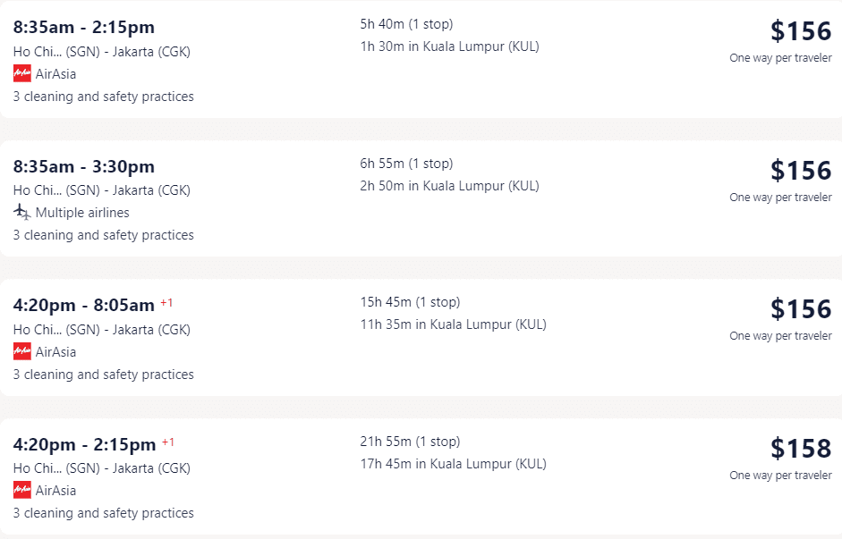 Giá vé máy bay air asia đi Indonesia từ Hà Nội