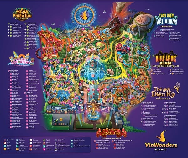 Bản đồ VinWonders Phú Quốc