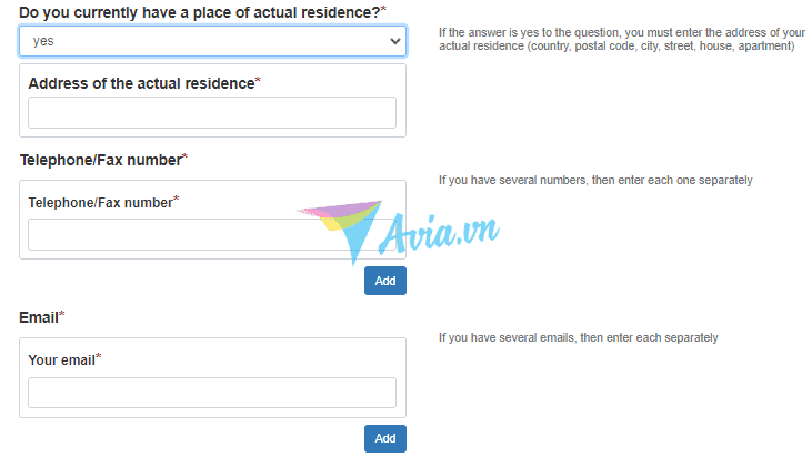 Điền đơn xin eVisa Nga avia21