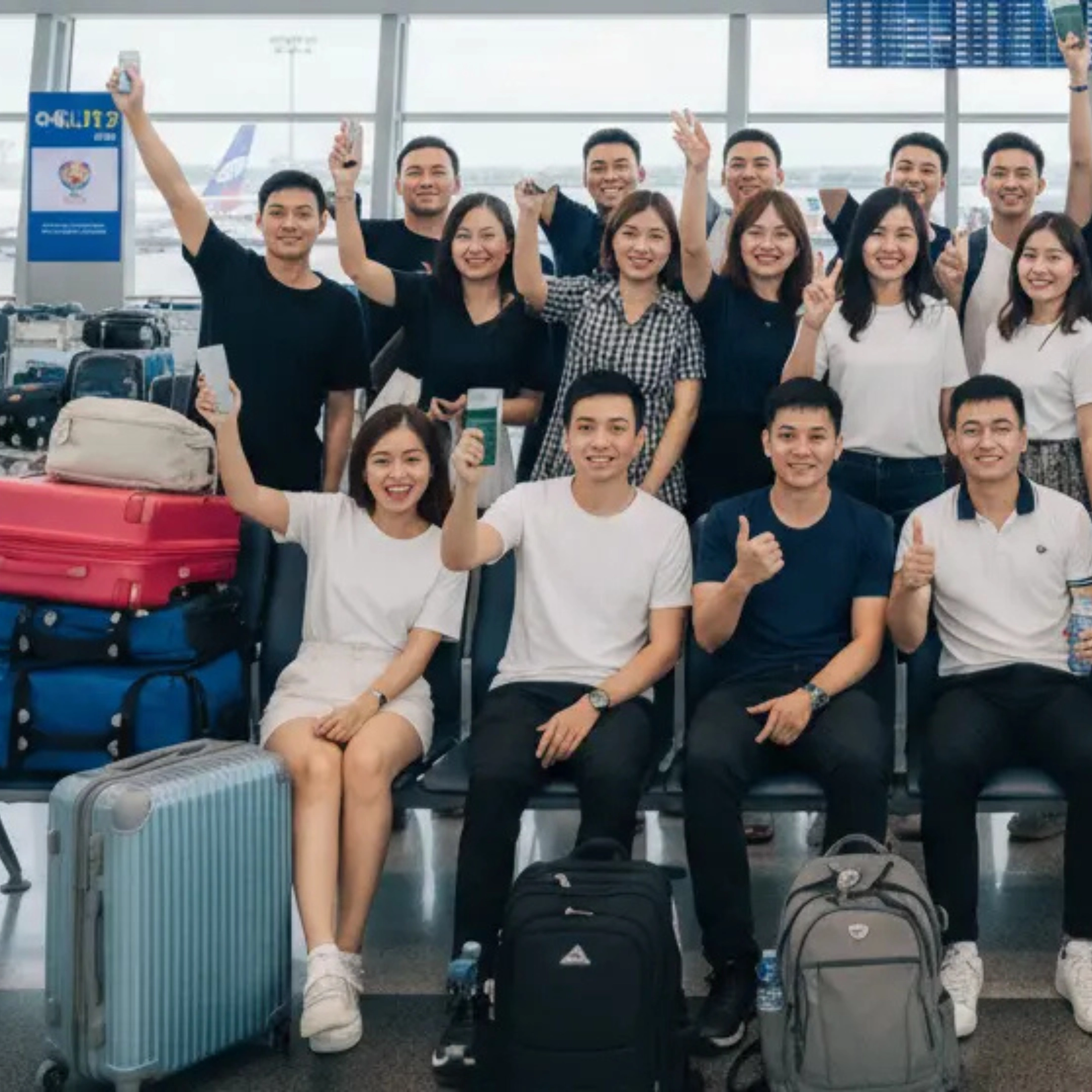 Du khách đi theo nhóm
