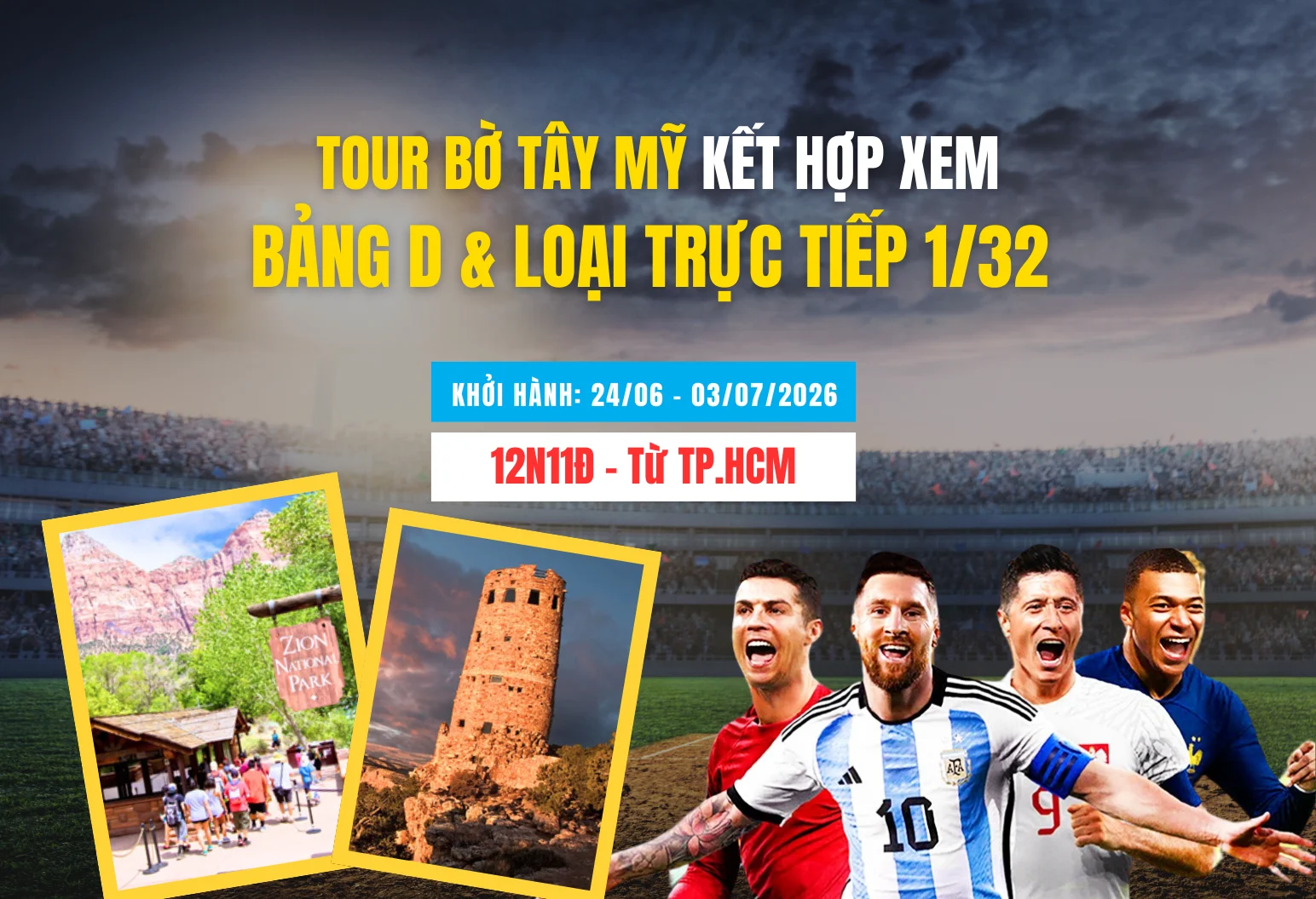 Du lịch Mỹ kết hợp xem World Cup 2026