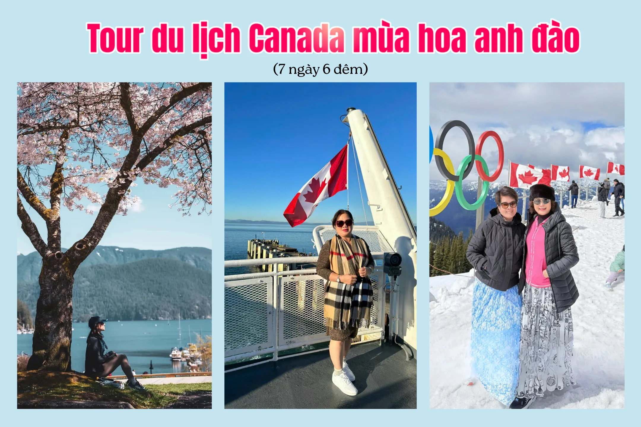 Tour Canada mùa hoa anh đào