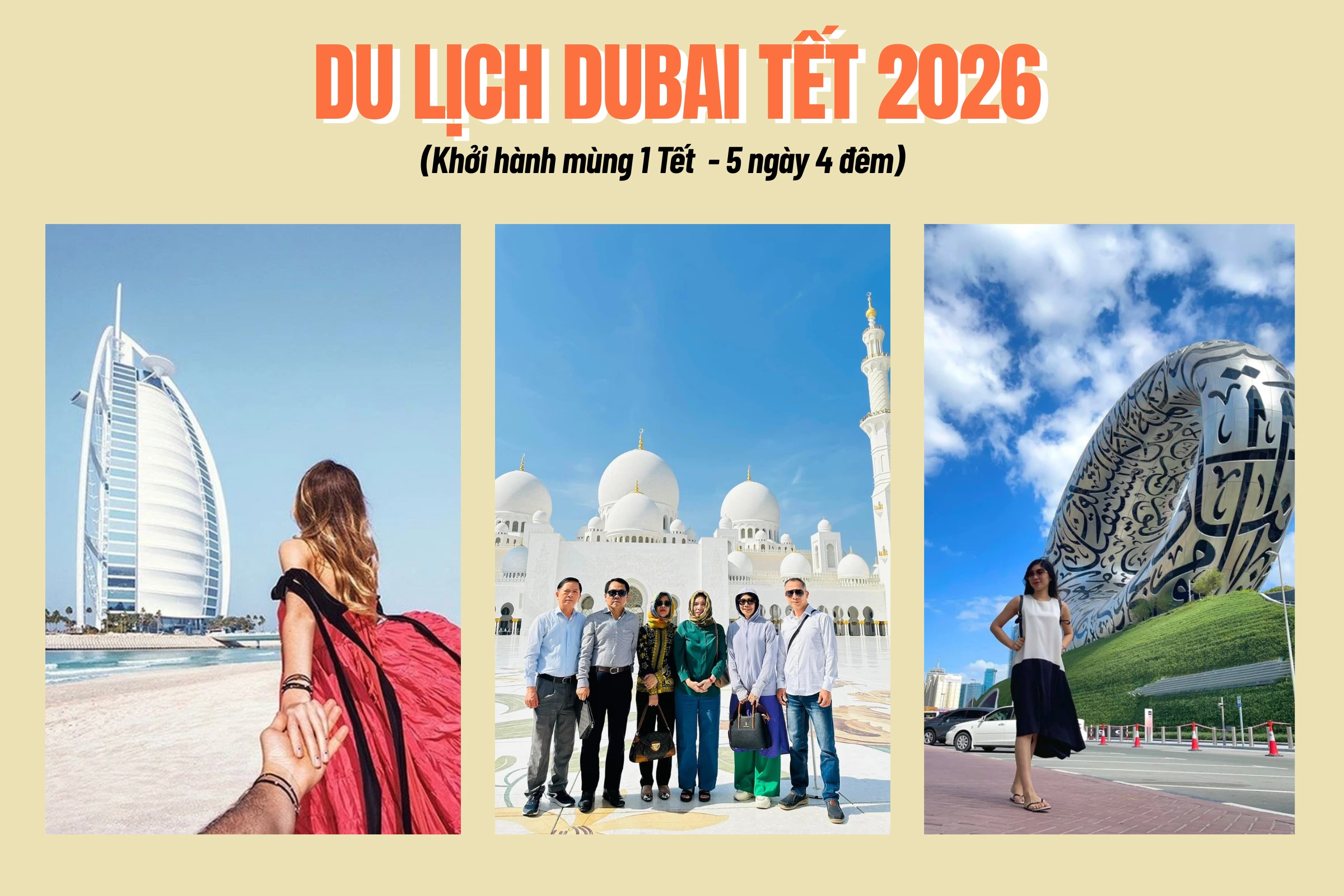 Tour Dubai – Abu Dhabi Tết Nguyên Đán 2026 | 5 ngày 4 đêm