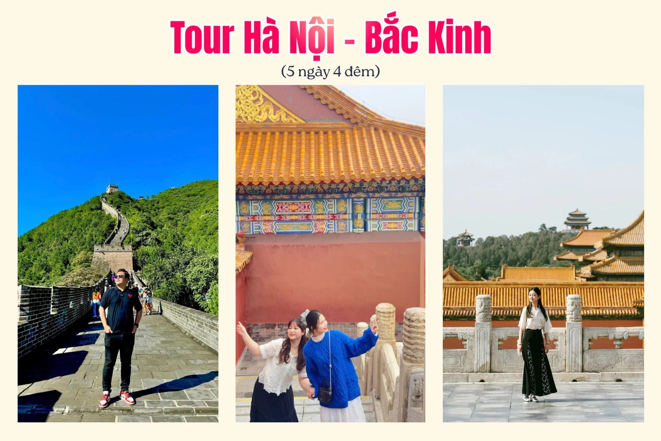Tour Hà Nội - Bắc Kinh 5 ngày 4 đêm