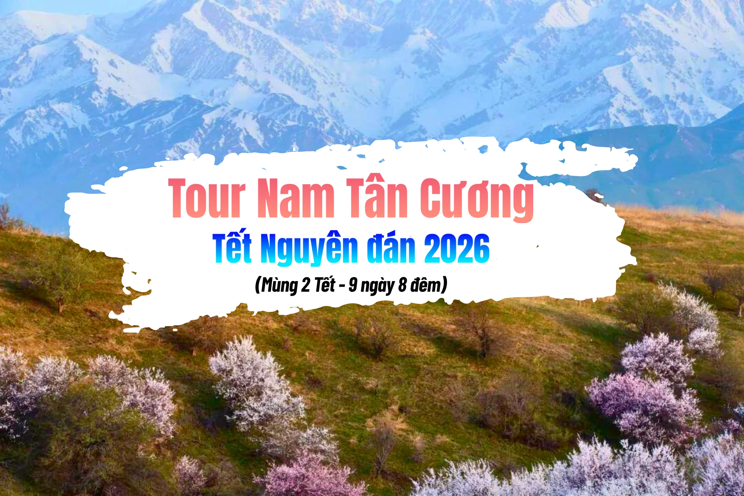 [Tết 2026] Tour Nam Tân Cương: Sắc xuân huyền thoại + Mùa hoa mơ hoa đào (9 ngày 8 đêm) | Khởi hành Mùng 2 Tết