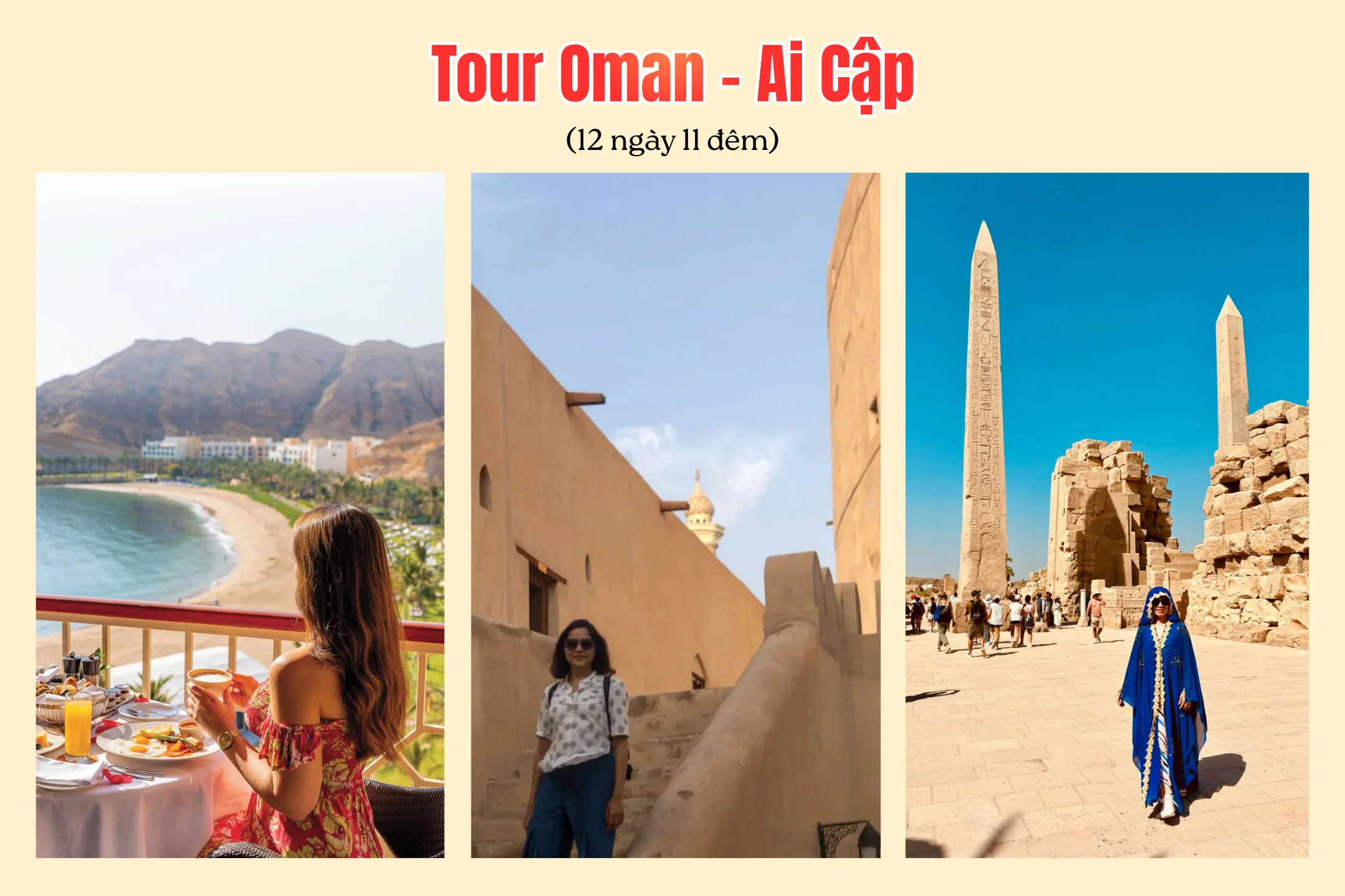 Tour Oman - Ai Cập cổ đại 12 ngày 11 đêm