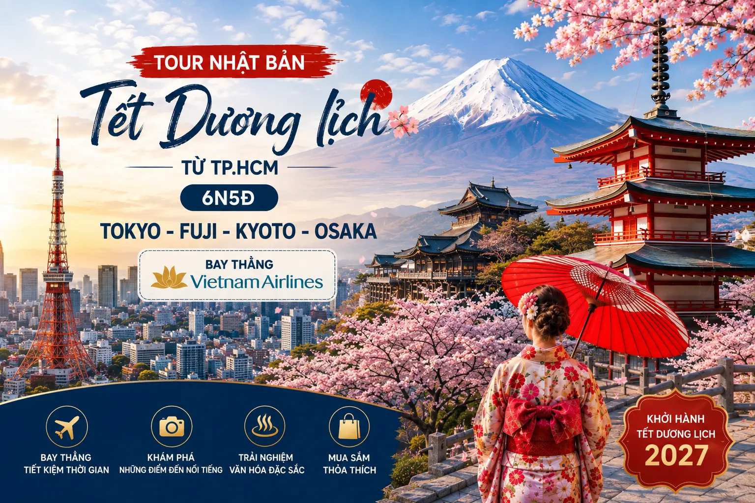 Tour Nhật Bản Tết Dương lịch 6N5Đ: TP.HCM –&hellip;